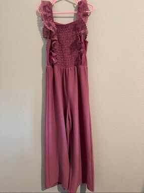 Speechless Dusty Rose Smocked Ruffle One-Piece